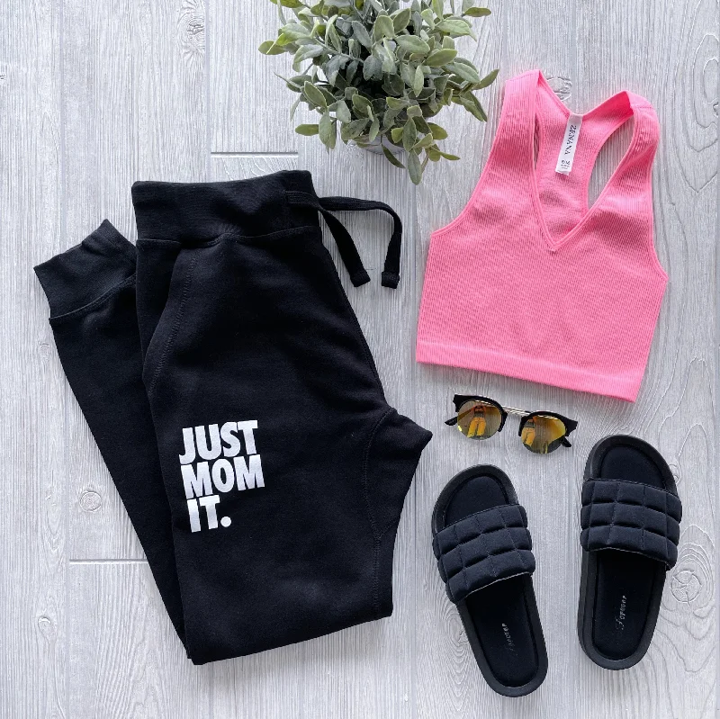 Just Mom It • Black Joggers