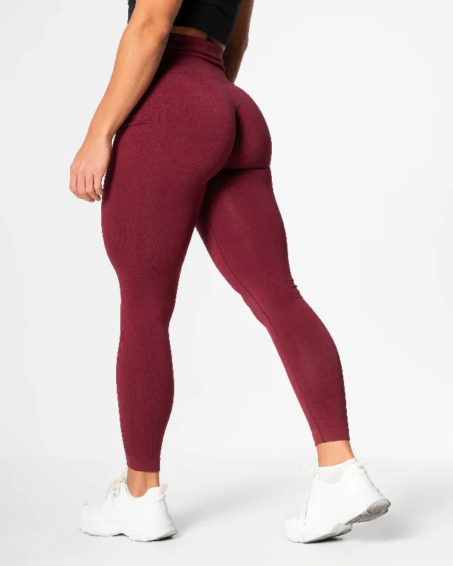 Slipstream Seamless Tights - Burgundy