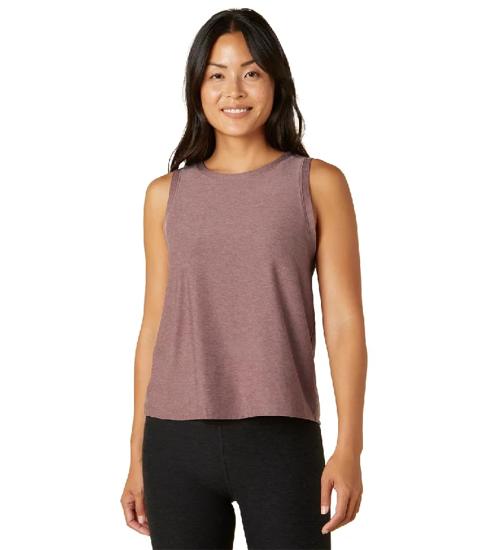 Beyond Yoga Featherweight Spacedye Balanced Muscle Yoga Tank Sienna Brown Heather