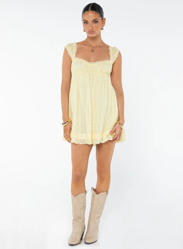 Carlita Mini Dress Yellow