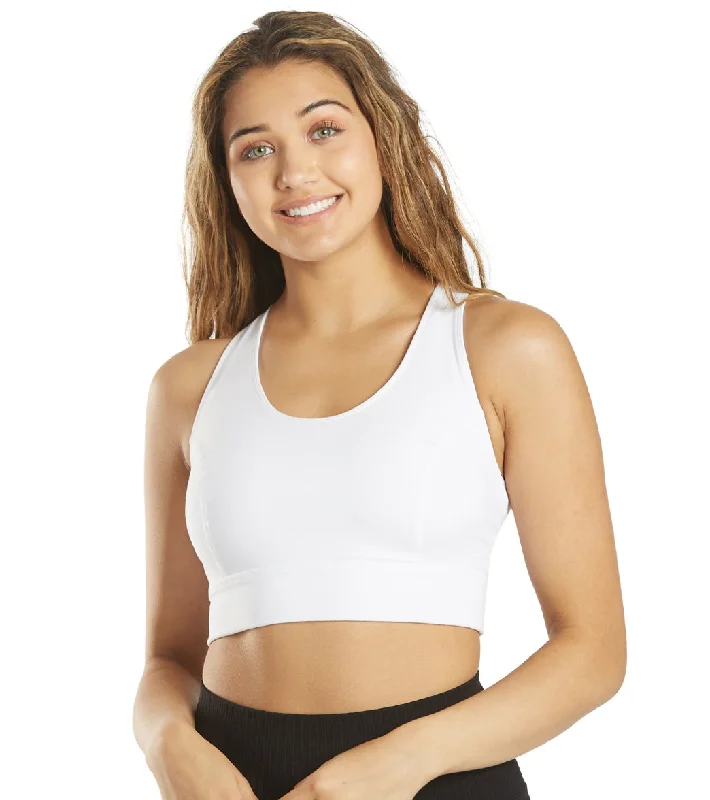 Free People Light Synergy Yoga Crop Top White