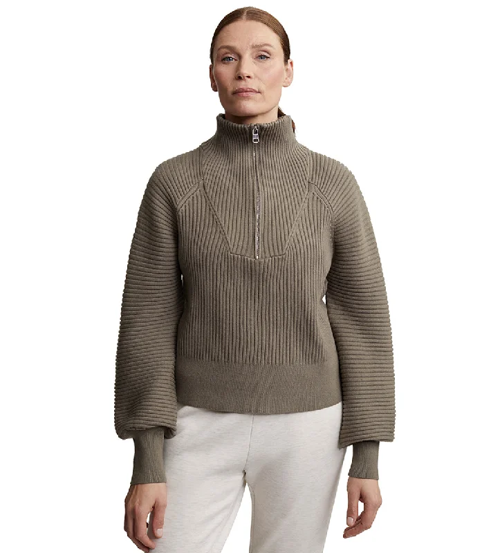 Varley Reid Half Zip Knit Gravity Sage