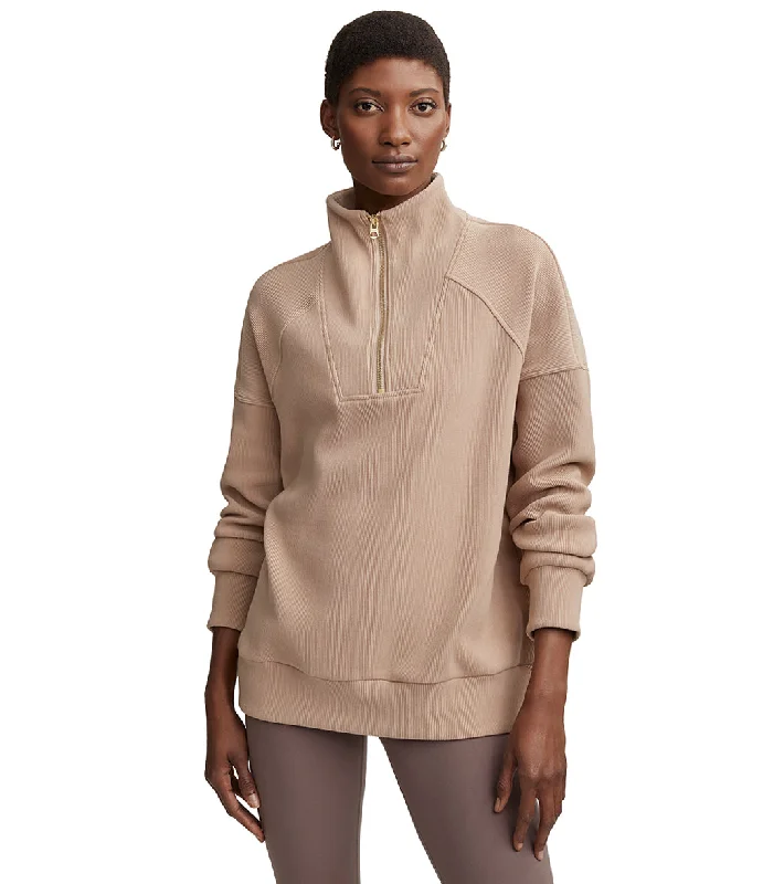 Varley Rhea Half Zip Sweat Stucco