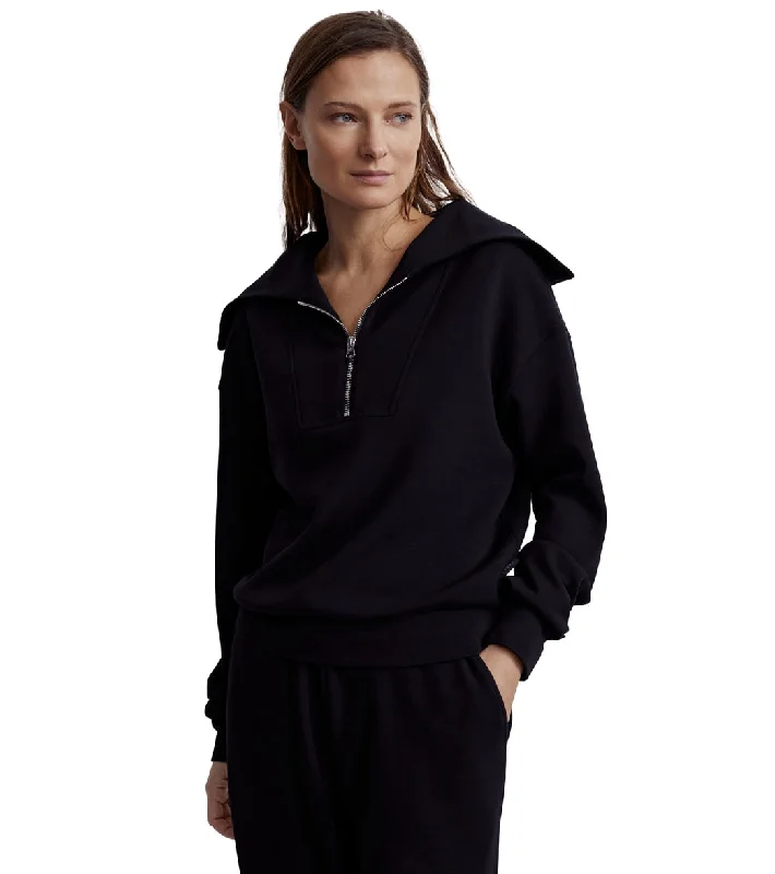 Varley Yates Half Zip Sweat Black