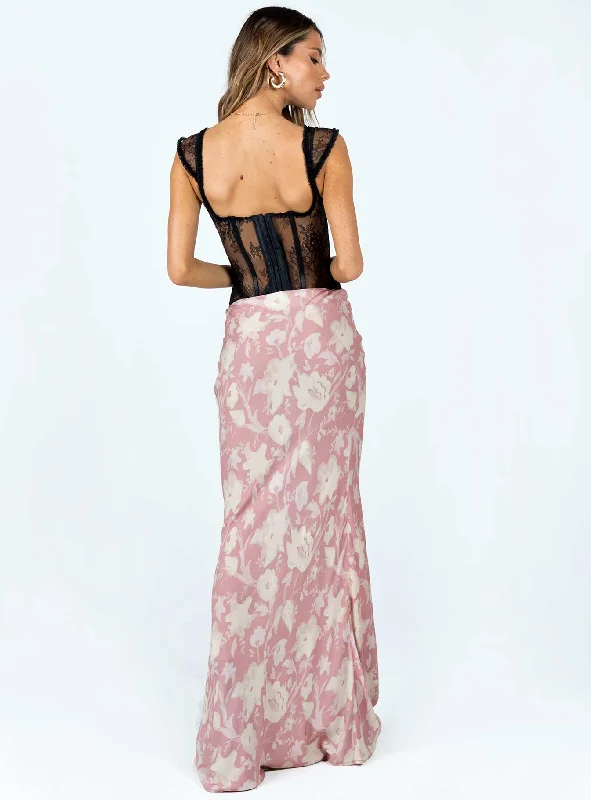 Bettina Floral Maxi Skirt Pink Multi