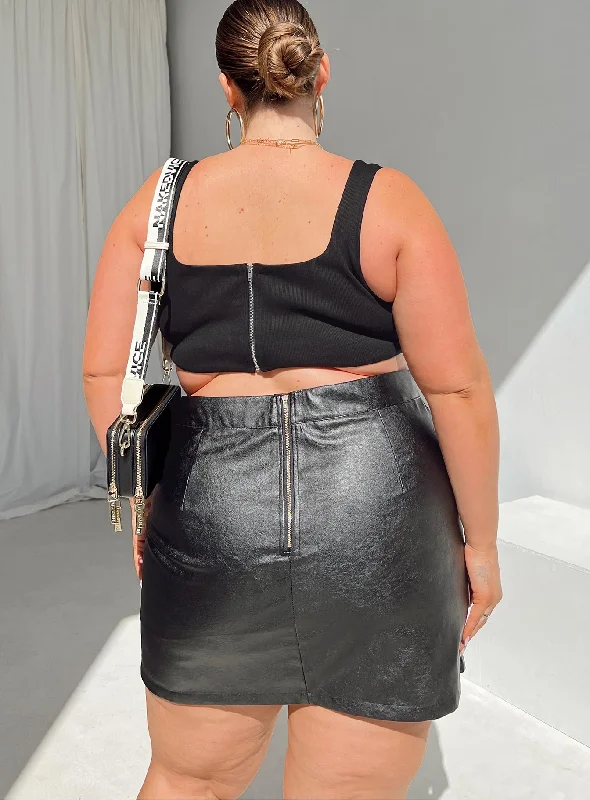 Chelsea Mini Skirt Black Curve