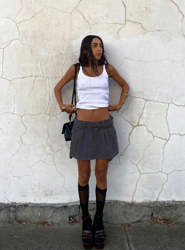 Elle Mini Skirt Grey