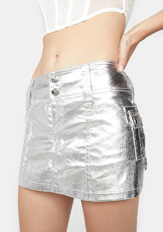 Foil Hung Up On You Mini Skort