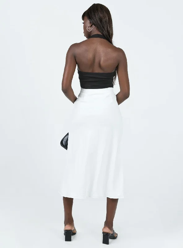 Mabel Midi Skirt White White