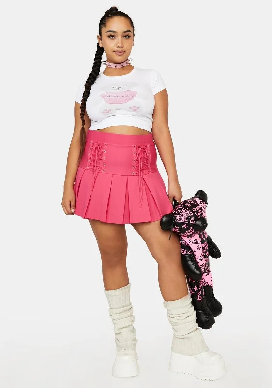 Plus Candy Modern School Girl Pleated Skirt