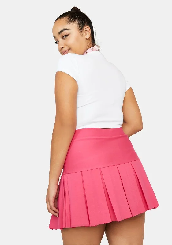 Plus Candy Modern School Girl Pleated Skirt