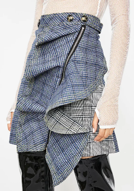 Style Maven Plaid Skirt