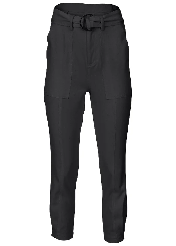 Relaxed twill straight pant - Black