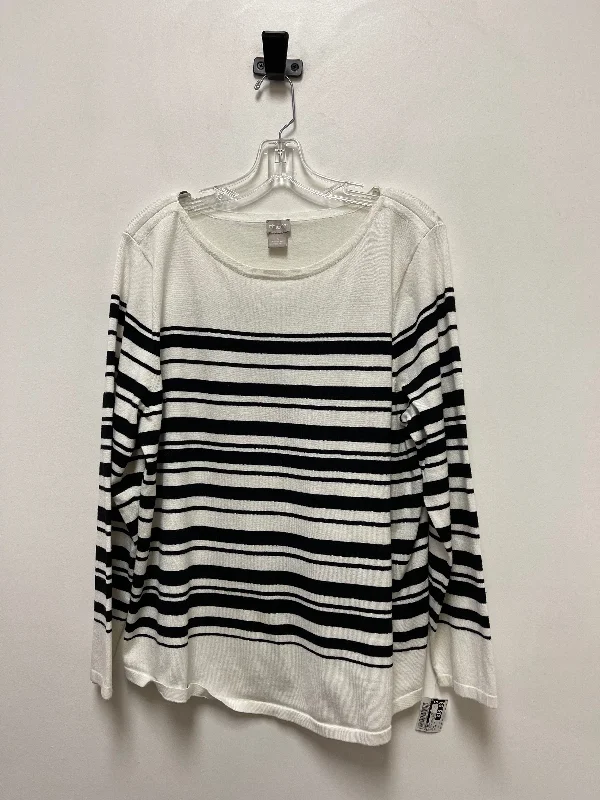 Black & Cream Sweater Chicos, Size 2x