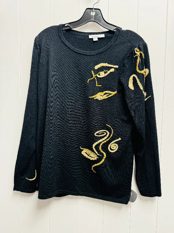 Black & Gold Sweater Chicos, Size M