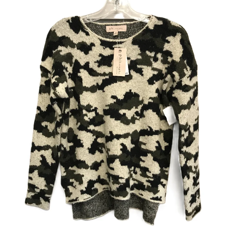 Camouflage Print Sweater By Philosophy, Size: Xs