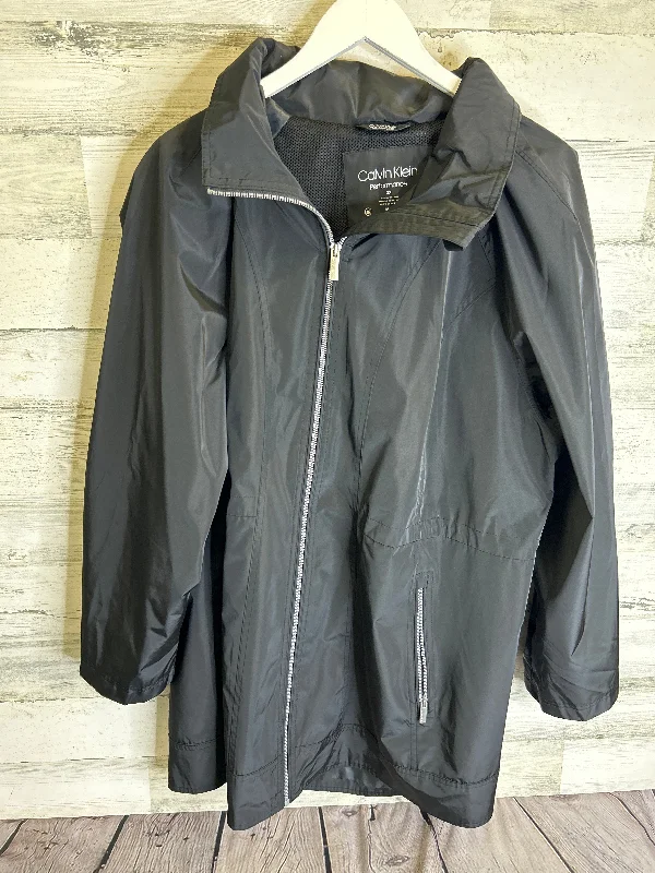 Coat Raincoat By Calvin Klein Performance In Black, Size: 3x