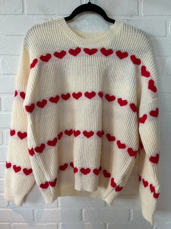 Cream & Red Sweater &Merci, Size M