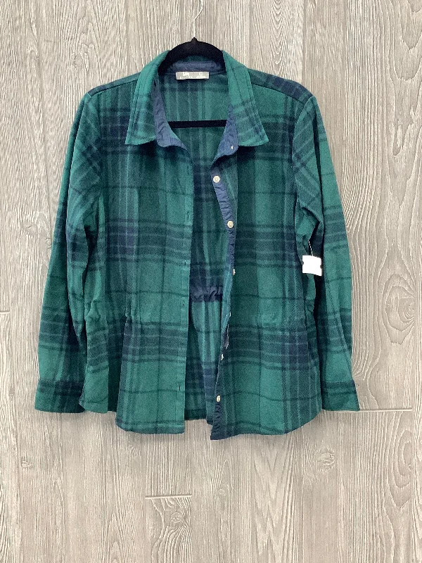 Jacket Fleece By Lee In Plaid Pattern, Size: Xl