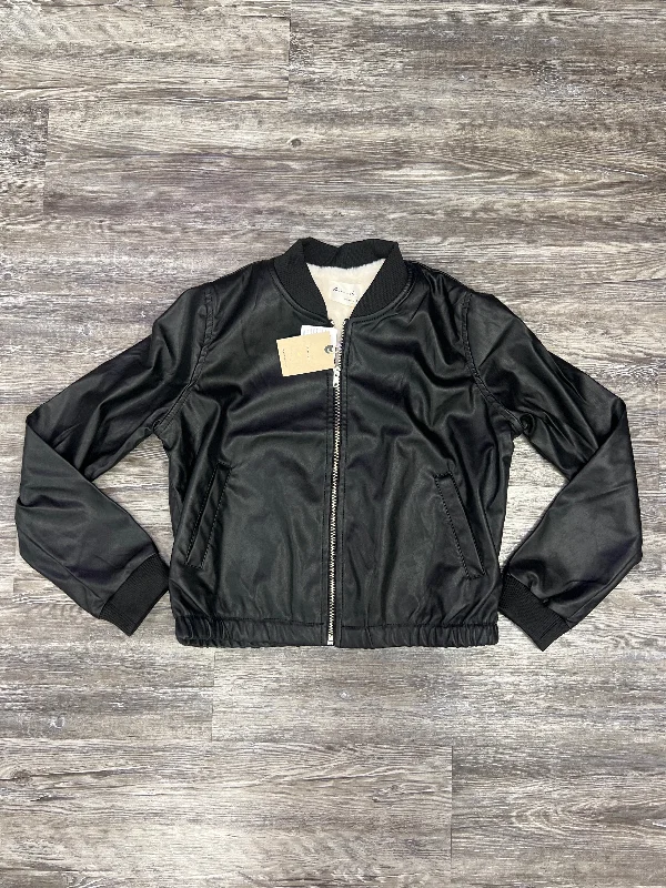 Jacket Moto By Active Usa In Black, Size: L