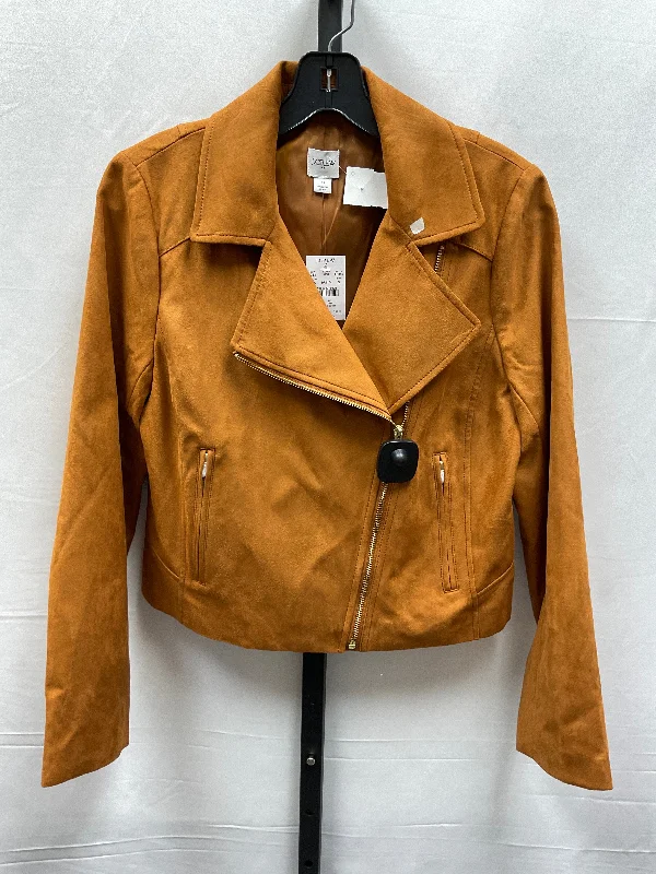 Jacket Moto By J. Crew In Brown, Size: S