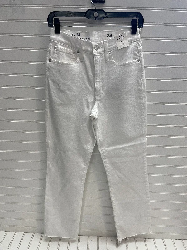 Jeans Boyfriend By J. Crew In White, Size: 0