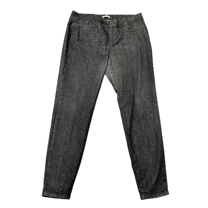 Jeans Straight By Eileen Fisher In Black, Size: L