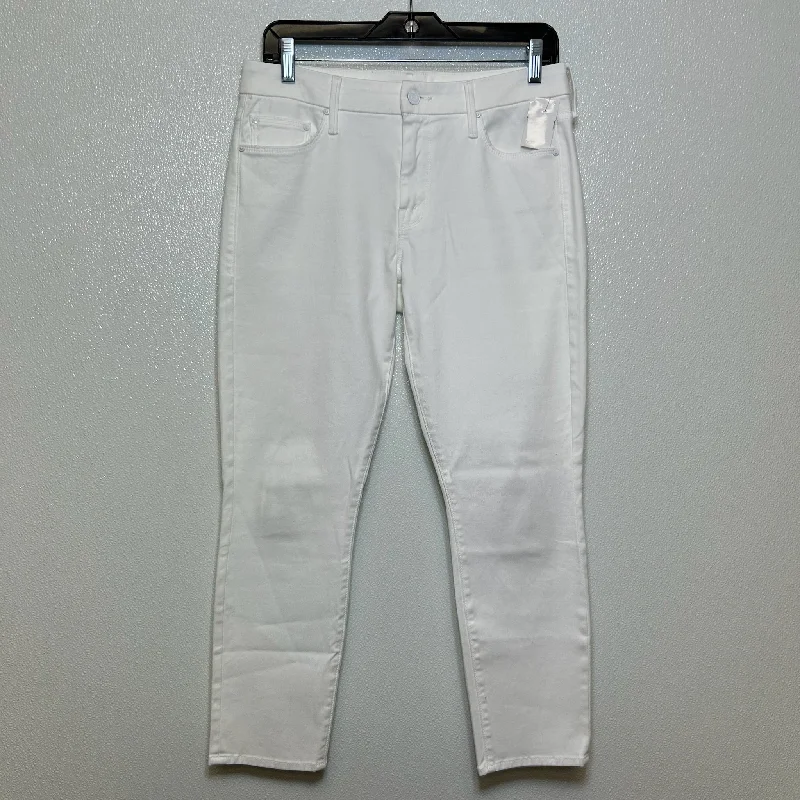 Jeans Straight By Mother Jeans In White, Size: 8