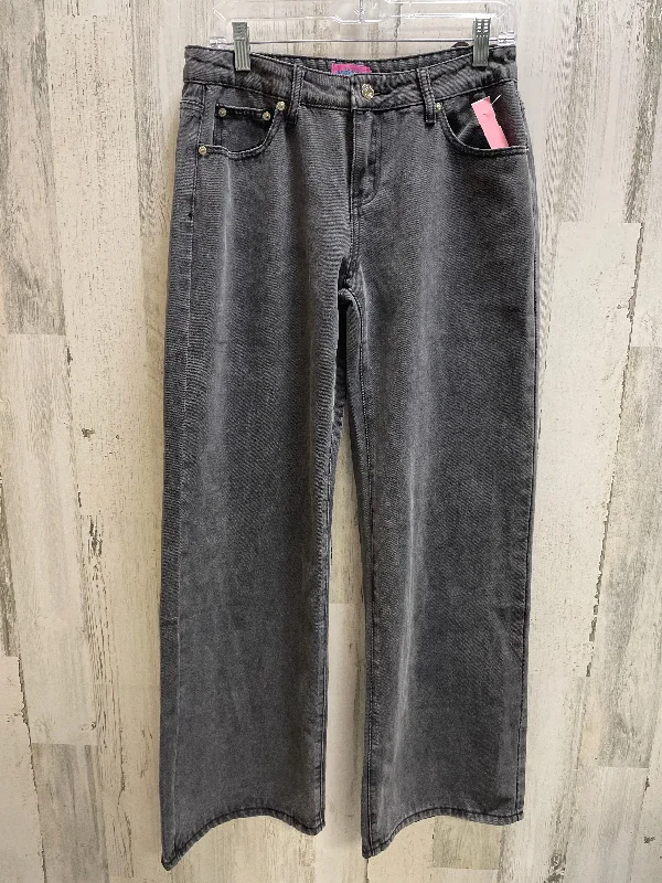 Jeans Wide Leg By Clothes Mentor In Black Denim, Size: 8