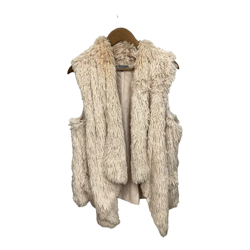 Vest Faux Fur & Sherpa By Wit & Wisdom In Cream, Size: Xl