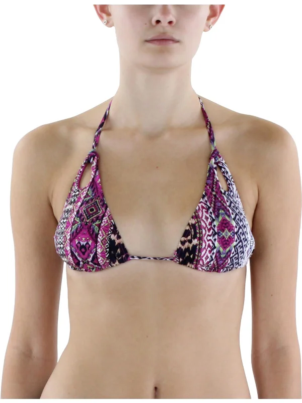 Womens Printed Nylon Bikini Swim top