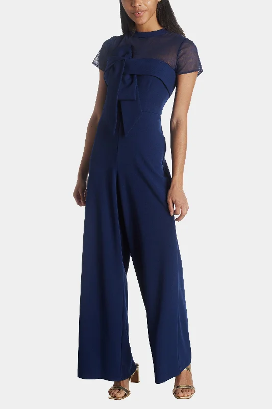 Crepe Oversize Bow Jumpsuit