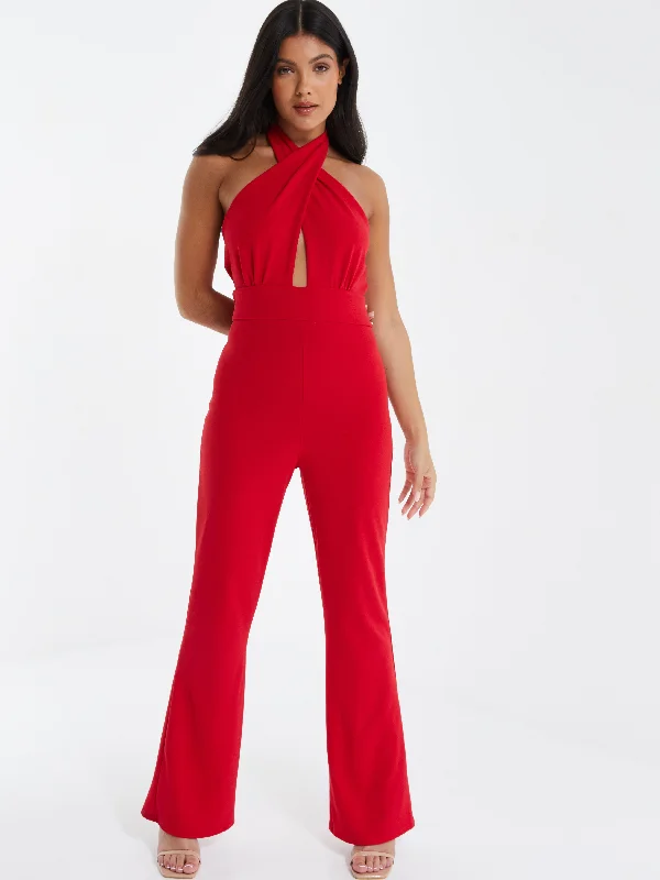 Halter Neck Palazzo Jumpsuit