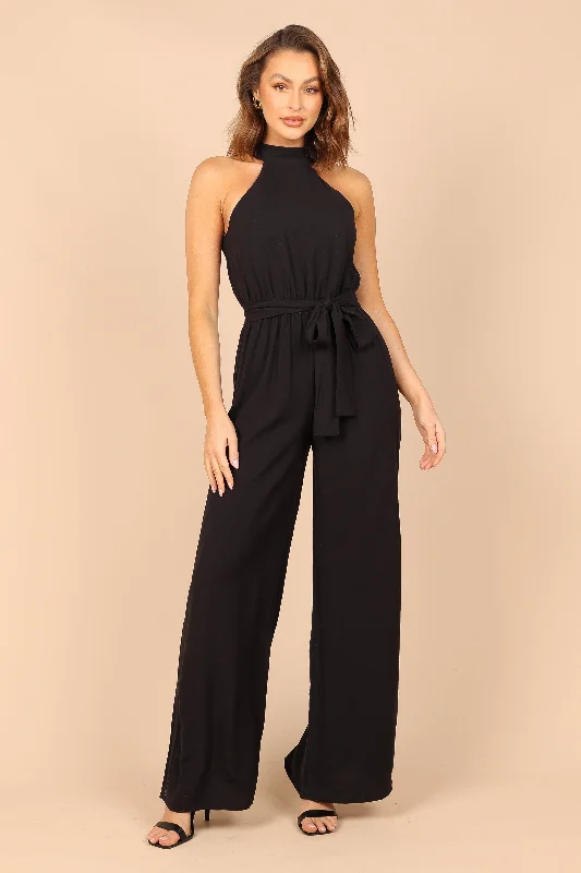 Harper Tie Waist Jumpsuit - Black