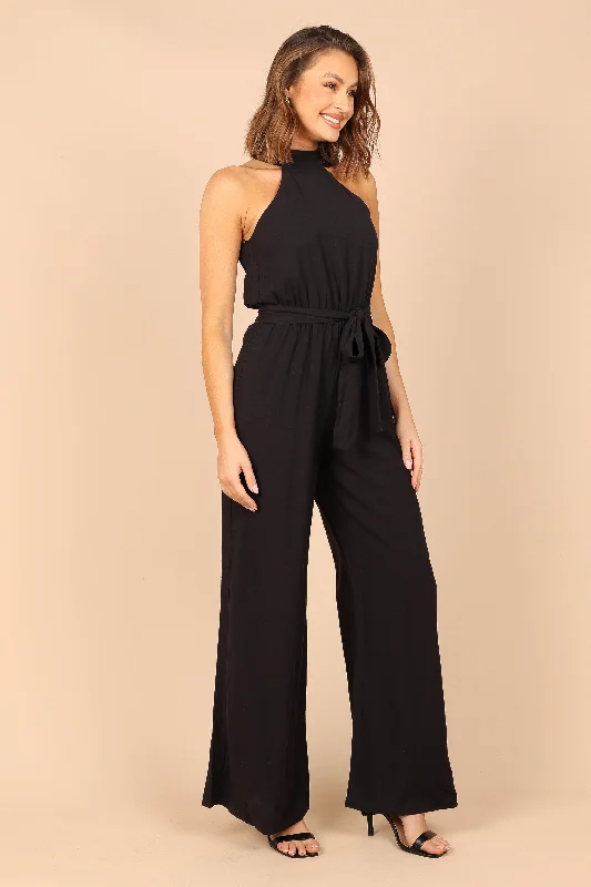 Harper Tie Waist Jumpsuit - Black