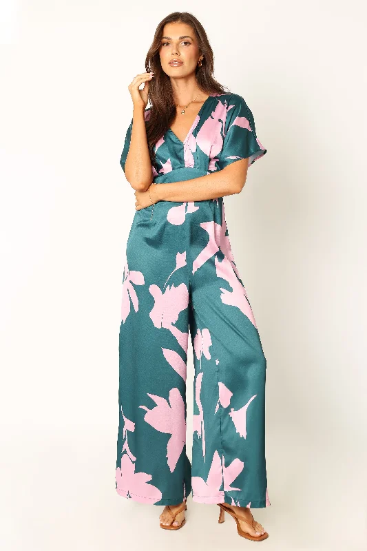 Lilah Jumpsuit - Teal Floral