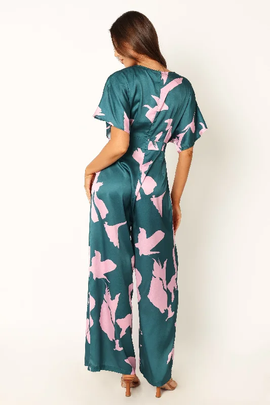 Lilah Jumpsuit - Teal Floral