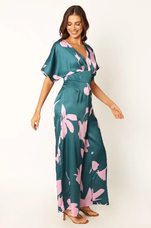 Lilah Jumpsuit - Teal Floral