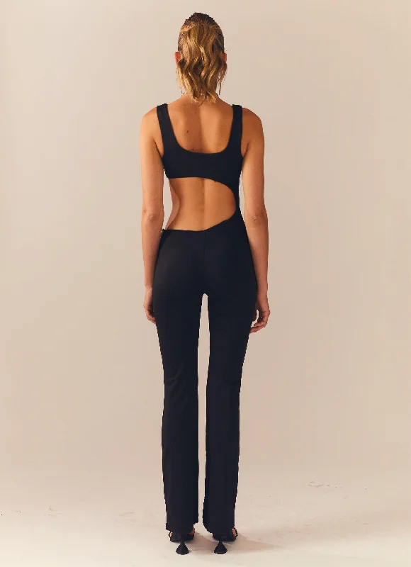 Meet At Main Stage Jumpsuit - Black