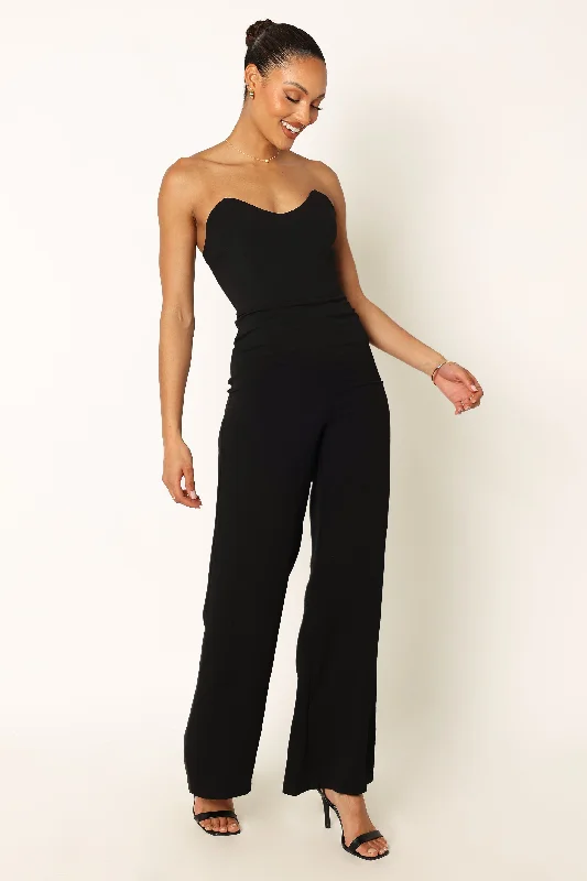 Nyla Sweetheart Jumpsuit - Black