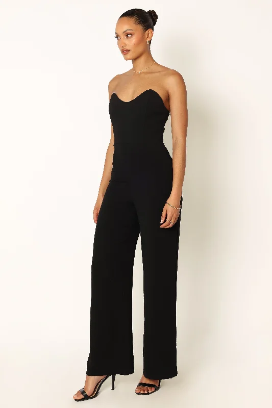 Nyla Sweetheart Jumpsuit - Black