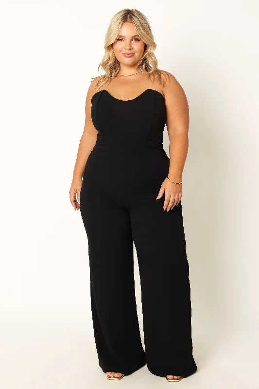 Nyla Sweetheart Jumpsuit - Black