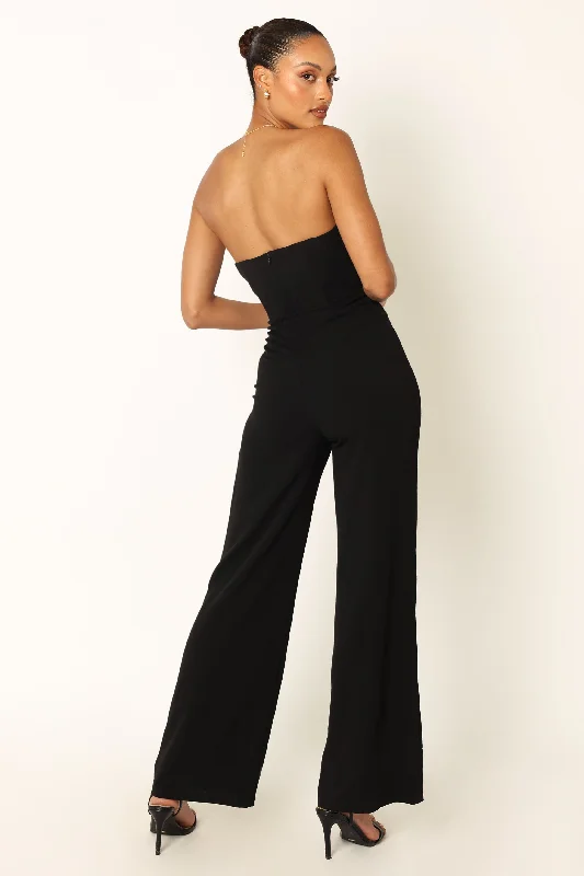 Nyla Sweetheart Jumpsuit - Black