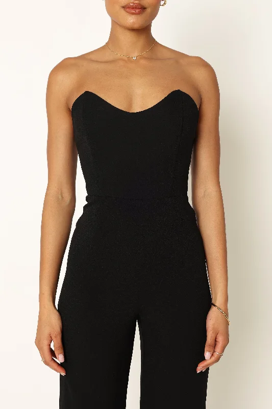 Nyla Sweetheart Jumpsuit - Black