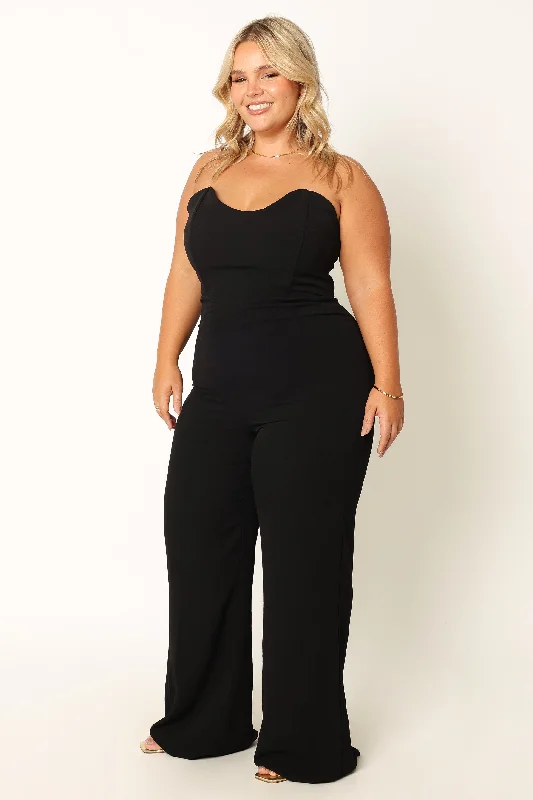 Nyla Sweetheart Jumpsuit - Black