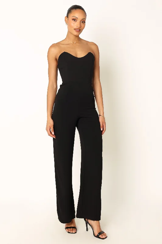 Nyla Sweetheart Jumpsuit - Black