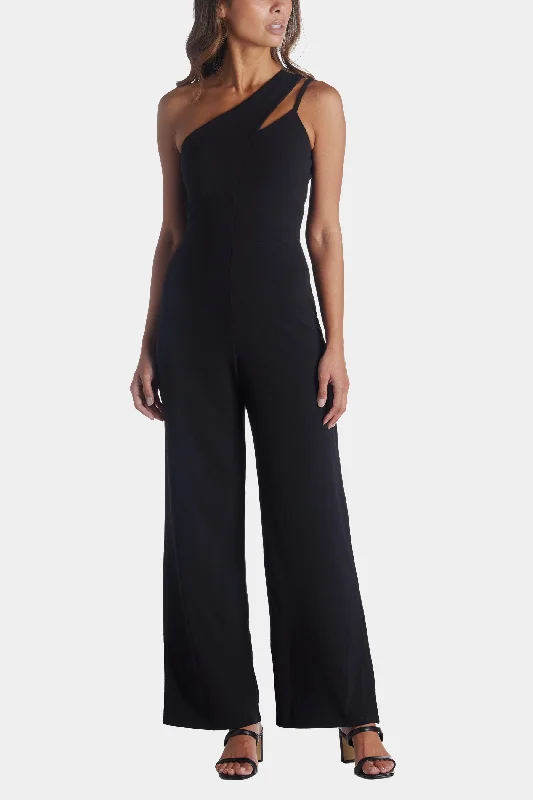 Scuba Crepe One Shoulder Jumpsuit