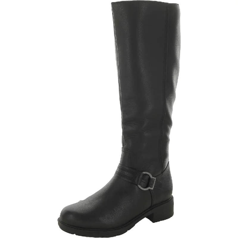 Hearth Rae Womens Leather Riding Knee-High Boots