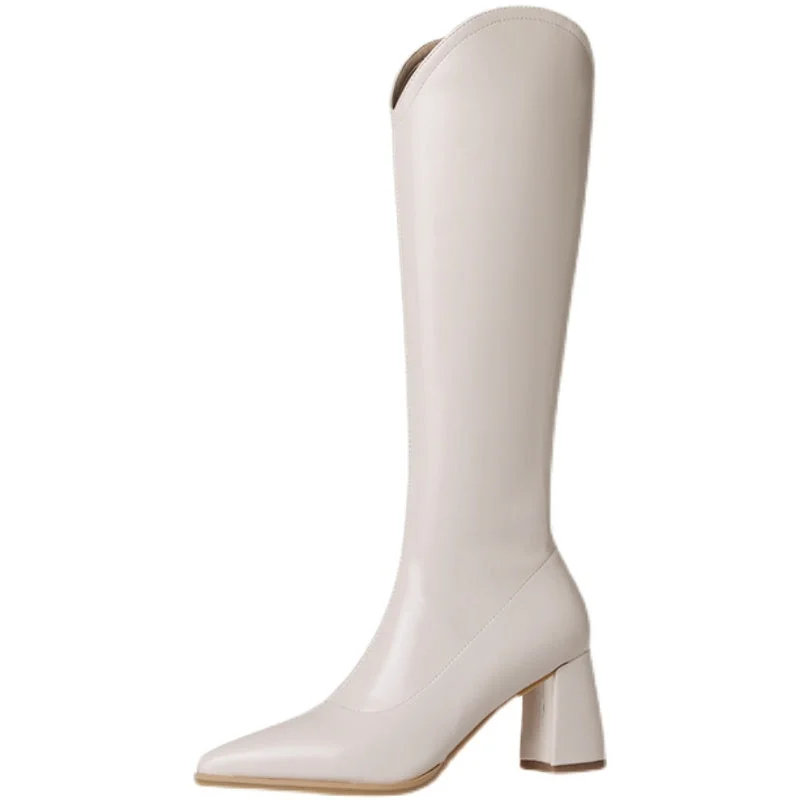 Cowgirl-120 Point Toe Knee-High Boots