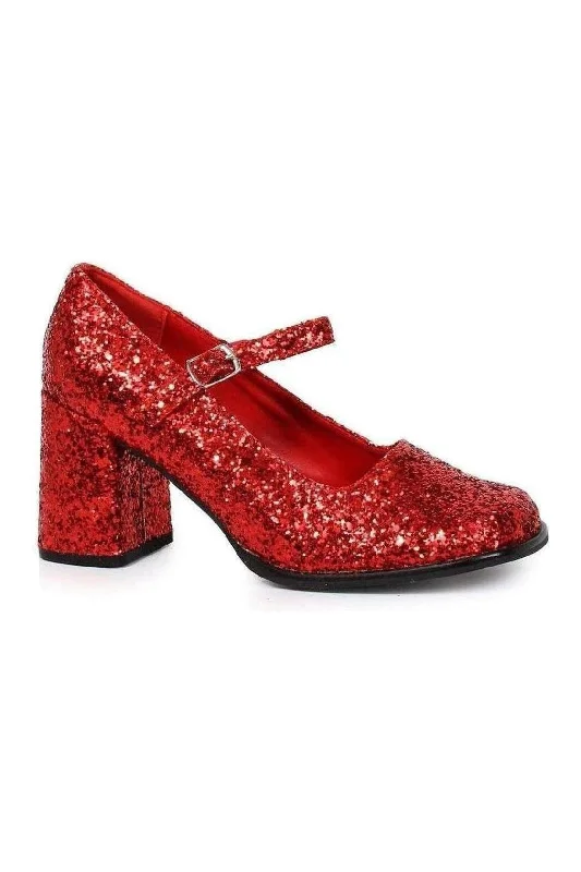 300-EDEN-G Mary Jane  | Red Glitter